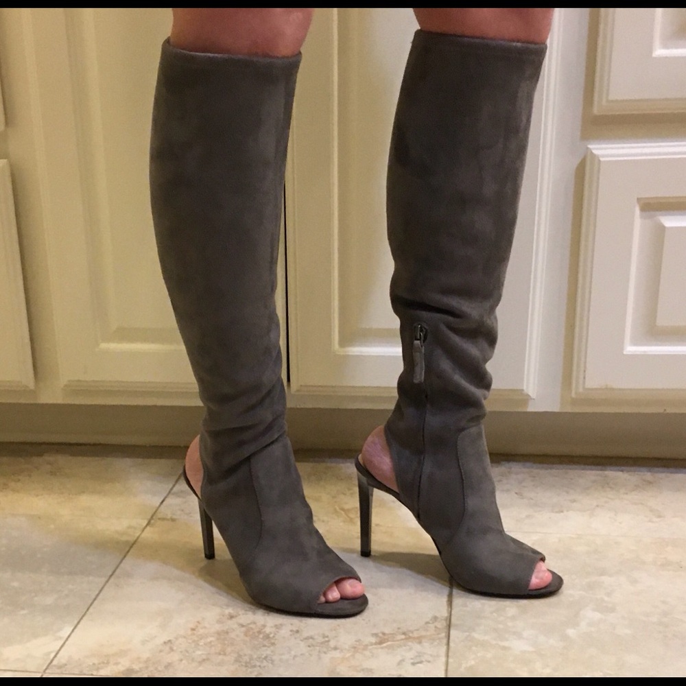 Nine West tall peep toe boots